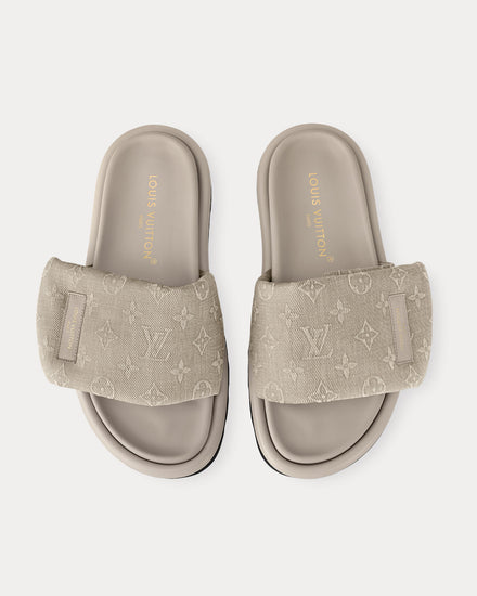 Louis Vuitton Women's Pool Pillow Flat Comfort Beige Mules