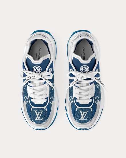 Louis Vuitton Women's Run 55 Bleu Clair Low Top Sneakers