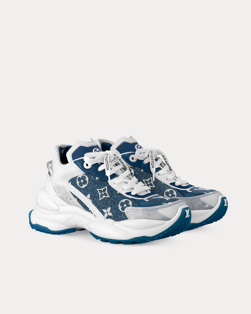 Louis Vuitton Women's Run 55 Bleu Clair Low Top Sneakers Trainers - Main Image