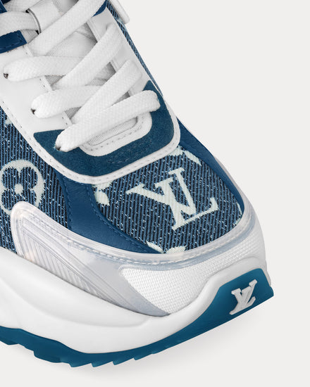 Louis Vuitton Women's Run 55 Bleu Clair Low Top Sneakers