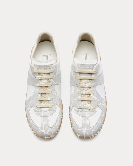 Maison Margiela Replica Paint Splatter White Low Top Sneakers - 2