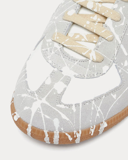 Maison Margiela Replica Paint Splatter White Low Top Sneakers - 6