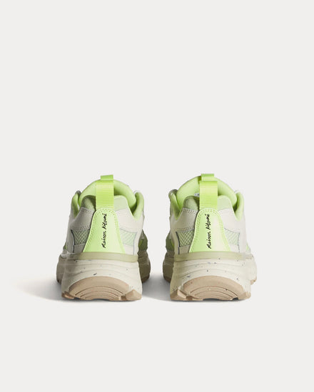 Maison Kitsuné Unisex Sora Runners Acid Lime / White Low Top Sneakers