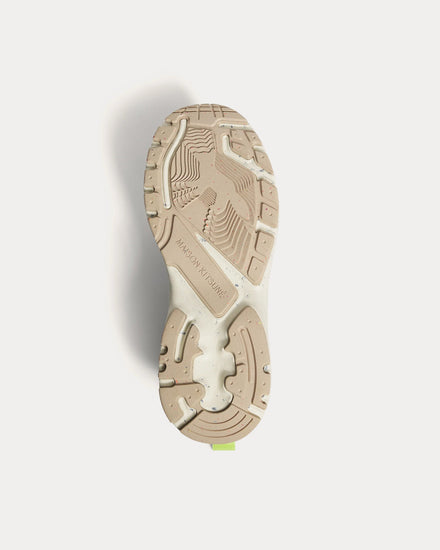 そら Maison Kitsuné Unisex Sora Runners Acid Lime / White Low Top Sneakers