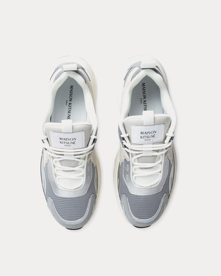 Maison Kitsuné Sora Runners Silver / Patina Grey / Latte Low Top Sneakers - 2