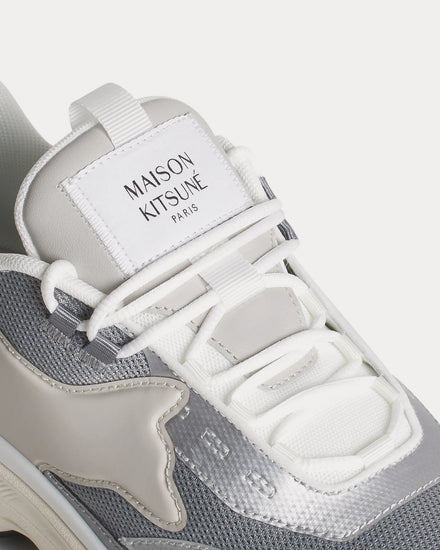 Maison Kitsuné Sora Runners Silver / Patina Grey / Latte Low Top Sneakers - 5
