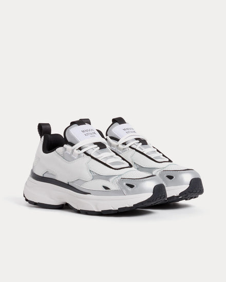 Maison Kitsuné Sora Runners Silver / White Low Top Sneakers - 3