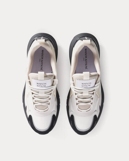 Maison Kitsuné Sora Runners Black / White Low Top Sneakers - 2