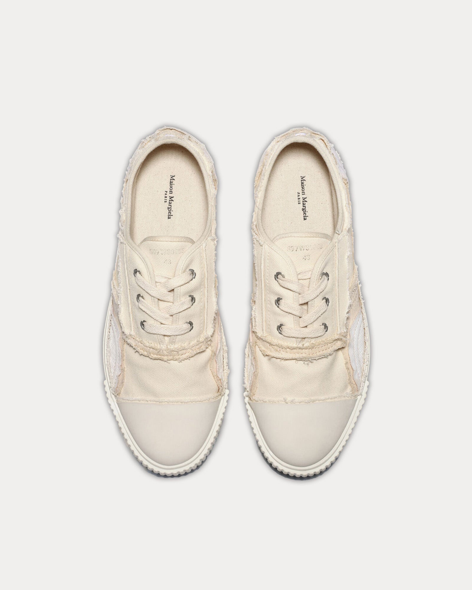 Maison Margiela - Inside-Out Canvas Natural Mix Low Top Sneakers