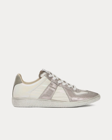 Maison Margiela Replica Iridescent Holographic / White Low Top Sneakers