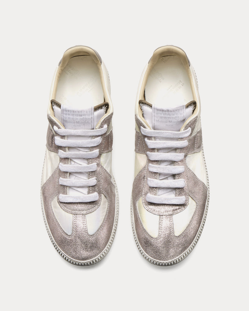 Maison Margiela Replica Iridescent Holographic / White Low Top Sneakers - 2