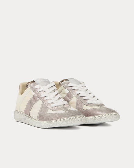 Maison Margiela Replica Iridescent Holographic / White Low Top Sneakers - 3