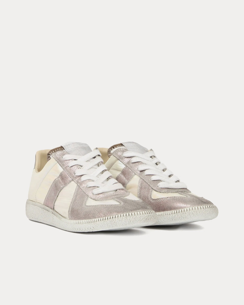 Maison Margiela Replica Iridescent Holographic / White Low Top Sneakers - 3