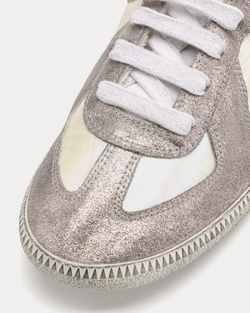 Maison Margiela Replica Iridescent Holographic / White Low Top Sneakers - 5