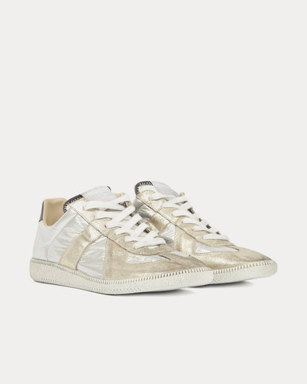 Maison Margiela Replica Iridescent Silver Low Top Sneakers - 2