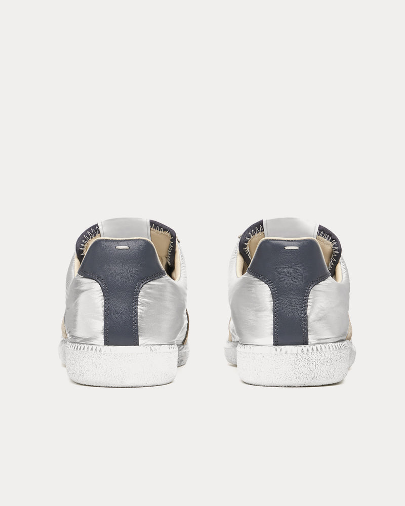 Maison Margiela Replica Iridescent Silver Low Top Sneakers - 4