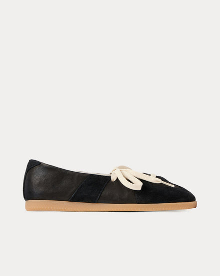Maison Margiela Replica Soft Laced Ballet Black Slip On Sneakers - 1