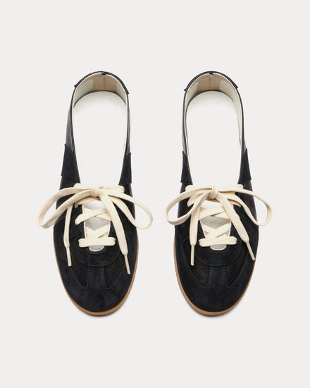 Maison Margiela Replica Soft Laced Ballet Black Slip On Sneakers - 2