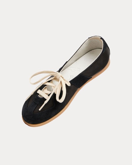 Maison Margiela Replica Soft Laced Ballet Black Slip On Sneakers - 3