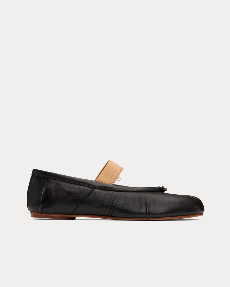 Maison Margiela Tabi Elastic Band Ballerina Black Flats - 1