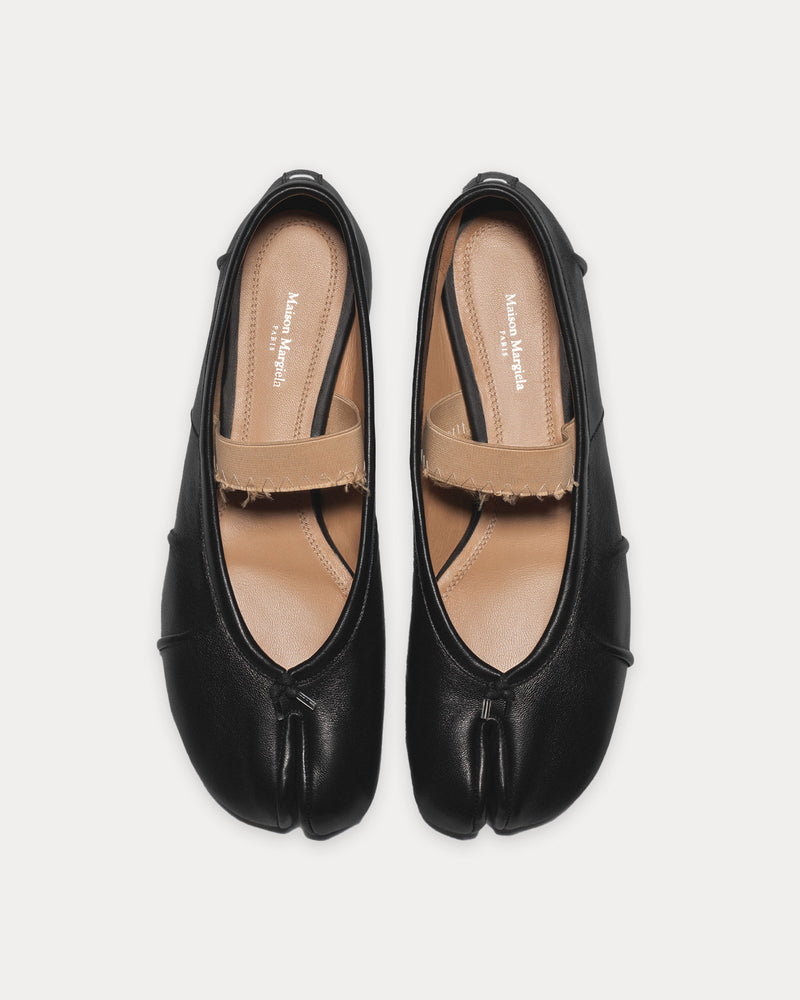 Maison Margiela Tabi Elastic Band Ballerina Black Flats - 2