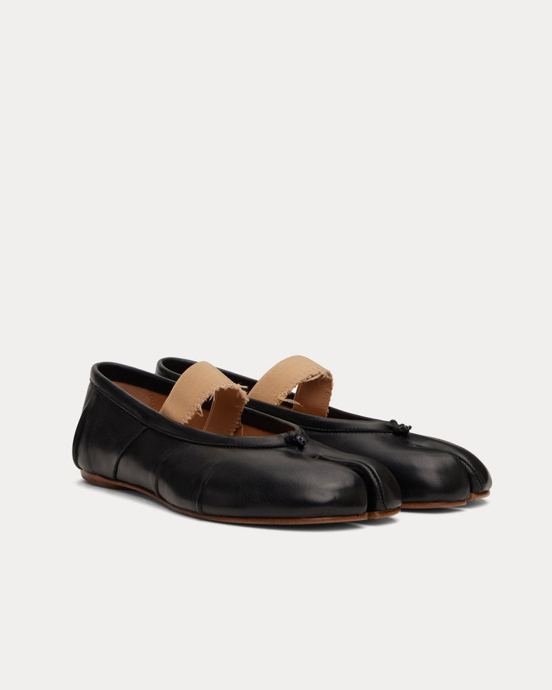 Maison Margiela Tabi Elastic Band Ballerina Black Flats - 3