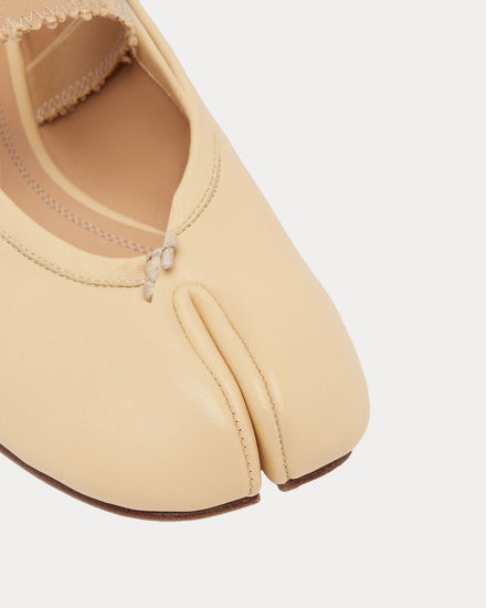 Maison Margiela Tabi Elastic Band Ballerina Nude Flats - 4