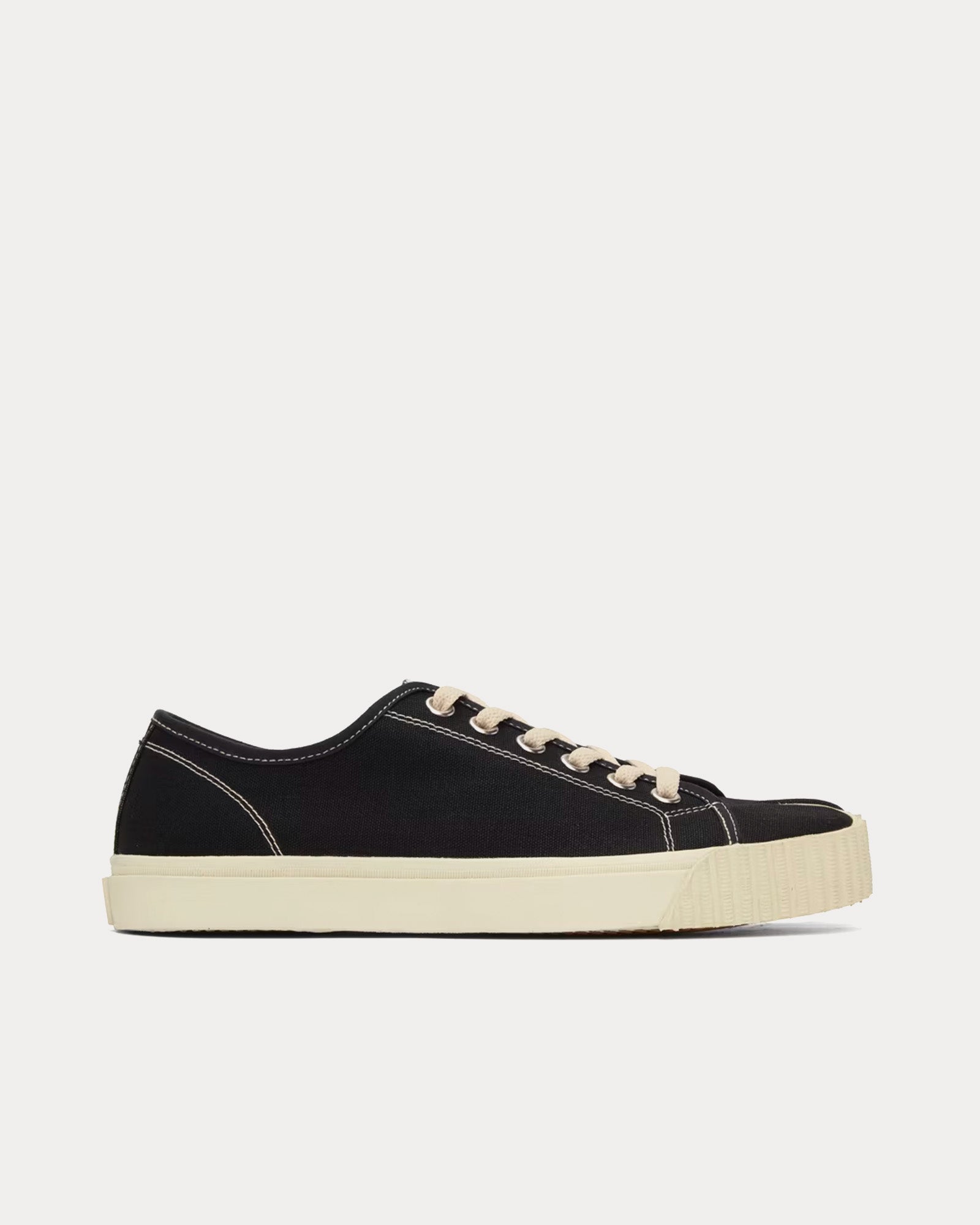 Maison Margiela - Tabi Canvas Black and White Low Top Sneakers