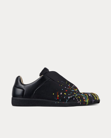 Maison Margiela Future Paint Splatter Black Low Top Sneakers