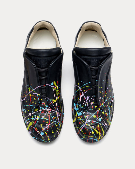 Maison Margiela Future Paint Splatter Black Low Top Sneakers - 2