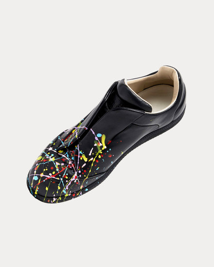 Maison Margiela Future Paint Splatter Black Low Top Sneakers - 3