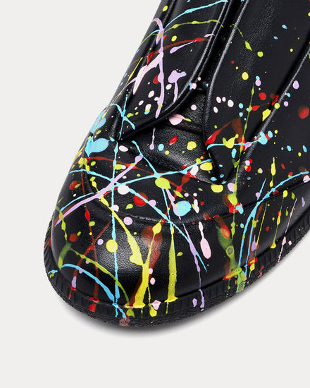 Maison Margiela Future Paint Splatter Black Low Top Sneakers - 5