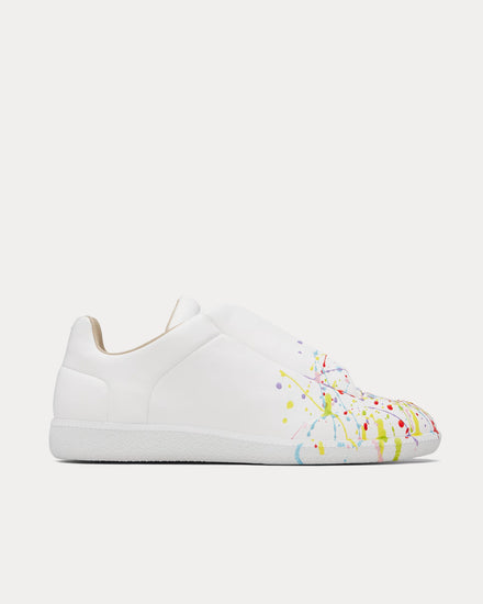 Maison Margiela Future Paint Splatter White Low Top Sneakers - 1