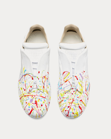 Maison Margiela Future Paint Splatter White Low Top Sneakers - 2