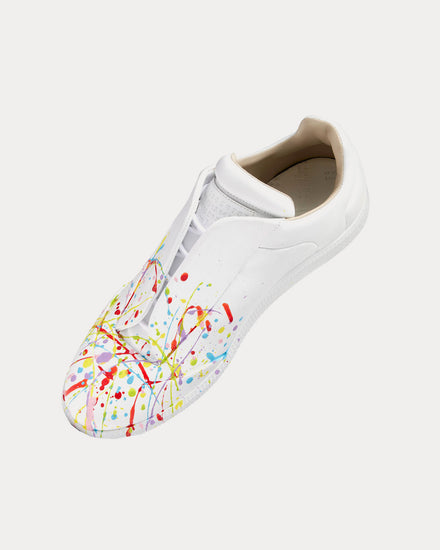 Maison Margiela Future Paint Splatter White Low Top Sneakers - 3