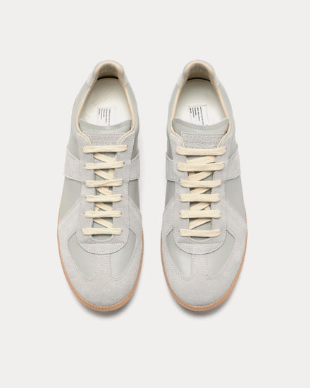 Maison Margiela Replica Leather & Suede Grey Low Top Sneakers - 2