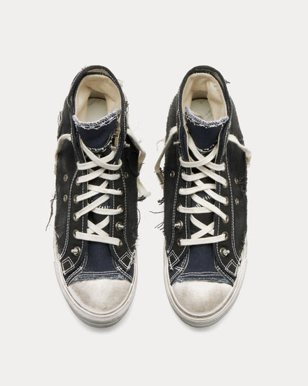 Maison Margiela Loved To Death Blue / Black High Top Sneakers - 2