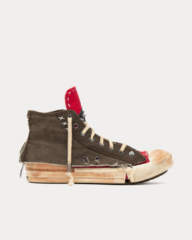 Maison Margiela Loved To Death Red / Brown High Top Sneakers