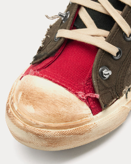 Maison Margiela Loved To Death Red / Brown High Top Sneakers - 4