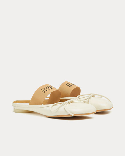 MM6 Maison Margiela Anatomic Ballerinas White Slip Ons - 2