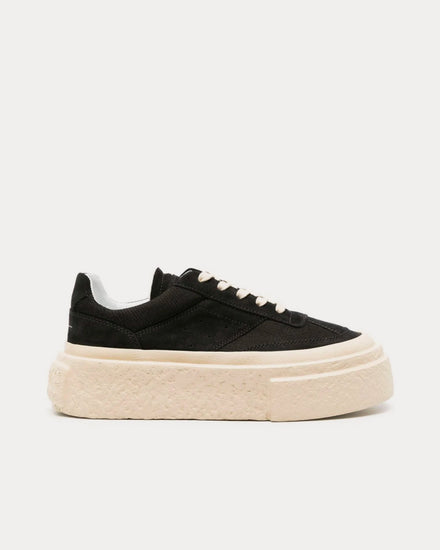 MM6 Maison Margiela Chunky Gambetta Suede Black Low Top Sneakers - 1