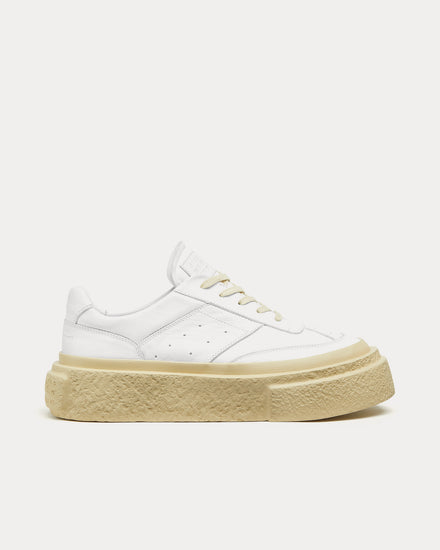 MM6 Maison Margiela Chunky Gambetta Leather White Low Top Sneakers - 1