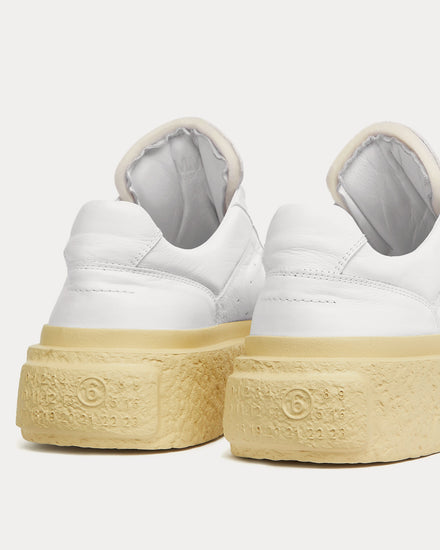 MM6 Maison Margiela Chunky Gambetta Leather White Low Top Sneakers - 2