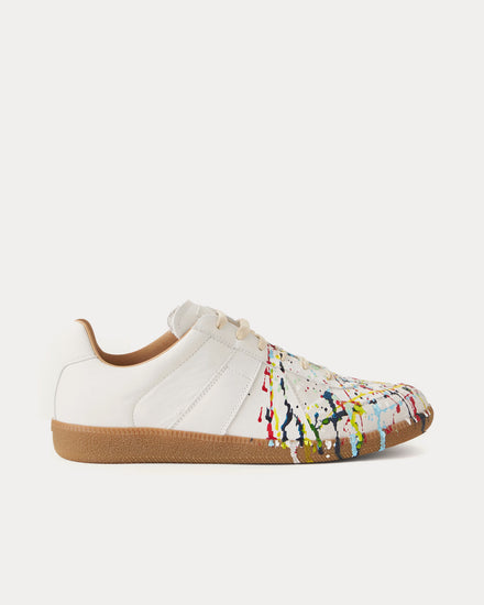 Maison Margiela Replica Paint Off-White Low Top Sneakers - 1