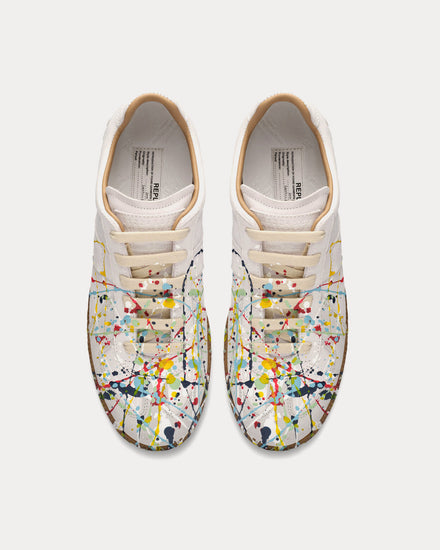 Maison Margiela Replica Paint Off-White Low Top Sneakers - 2
