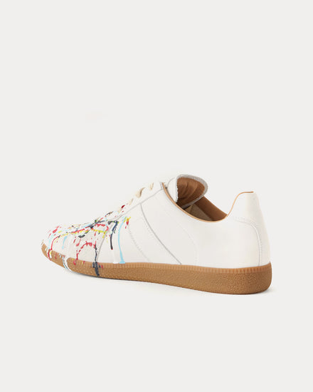 Maison Margiela Replica Paint Off-White Low Top Sneakers - 4