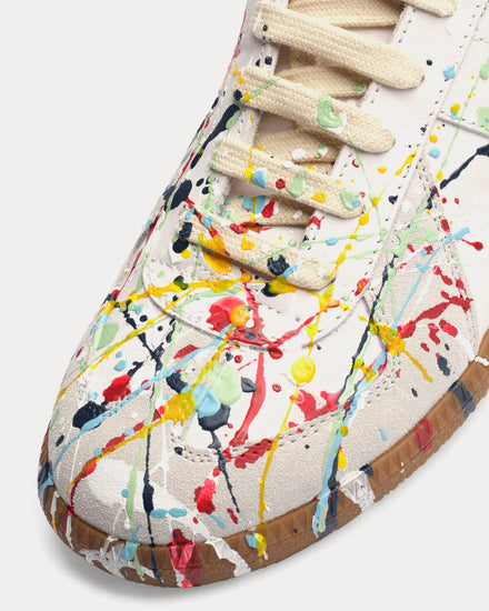 Maison Margiela Replica Paint Off-White Low Top Sneakers - 5