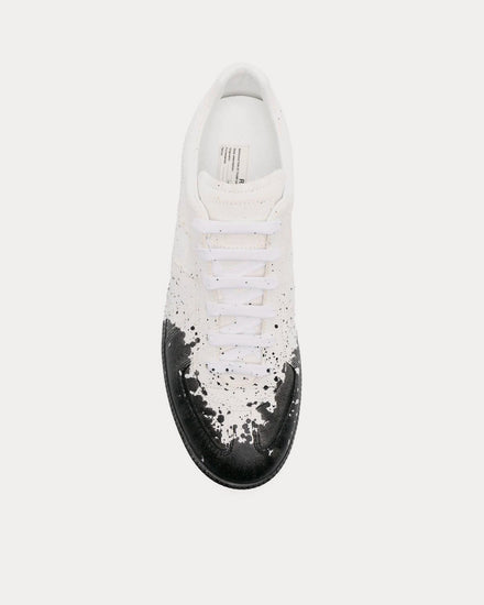 【Maison Margiela】Replica Paint Sneakers White:Black Maison Margiela Replica Paint low-top Sneakers | White