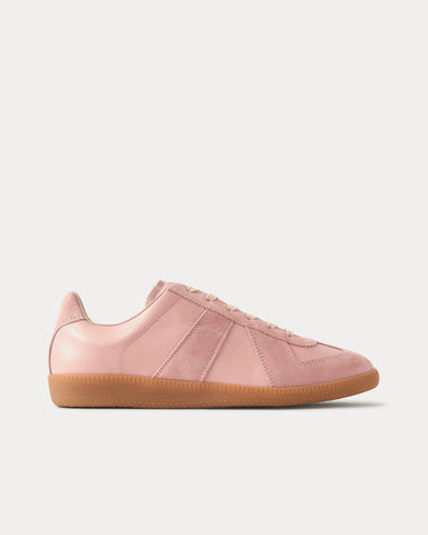 Maison Margiela Replica Leather & Suede Peach Low Top Sneakers