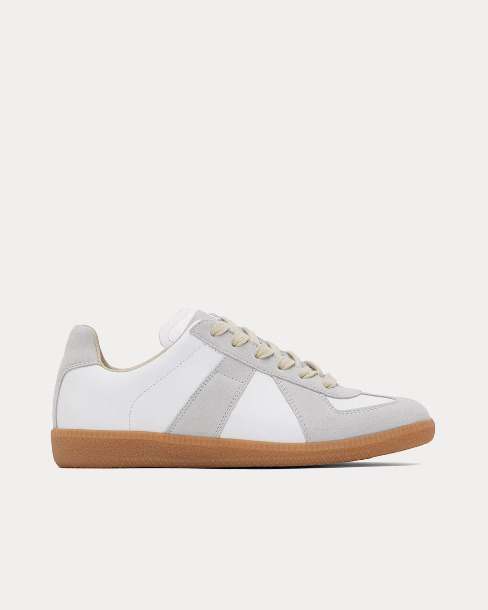 Maison Margiela - Replica Leather Dirty White Low Top Sneakers